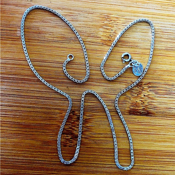 $29 Nicky Butler Estate Box Chain 18" Sterling Silver Marked NB 925 India - Picture 4 of 5